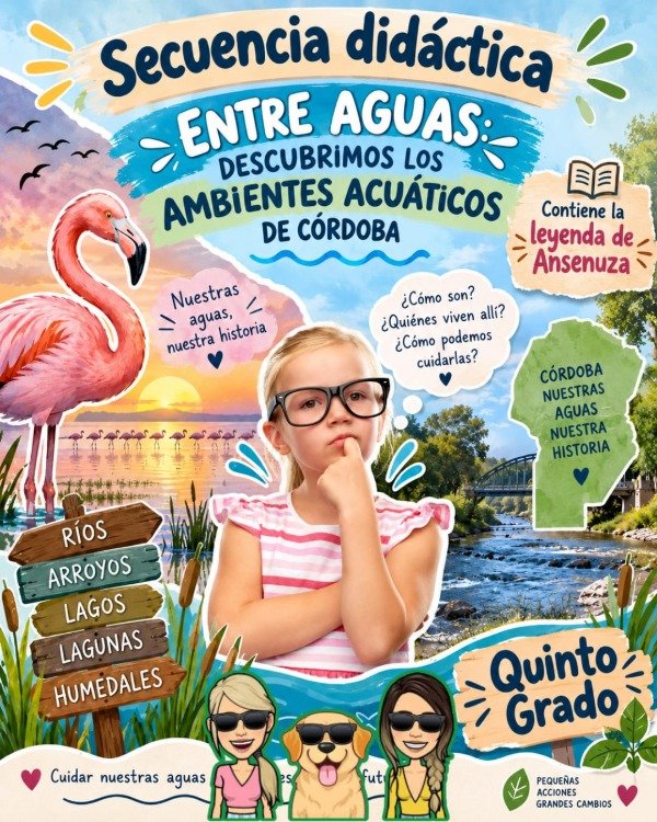 Producto - SD. ENTRE AGUAS. DESCUBRIMOSLOS AMBIENTES ACUÁTICOS DE CÓRDOBA. Quinto Grado