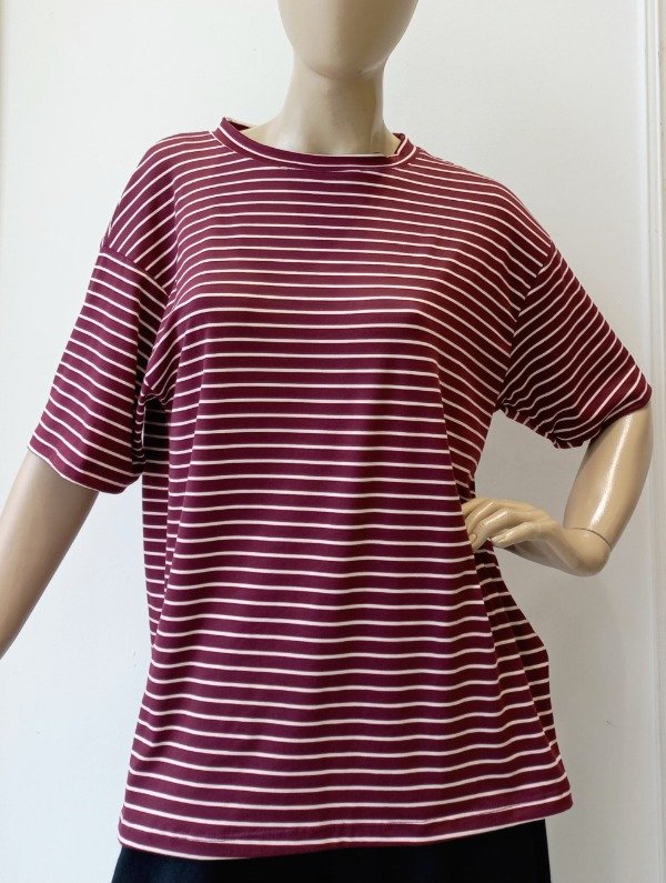 Producto - Remera Manga Codo Modal Soft Rayado (Art. 5730R)