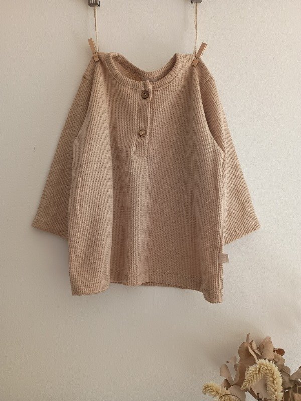 Producto - Remera waffle beige