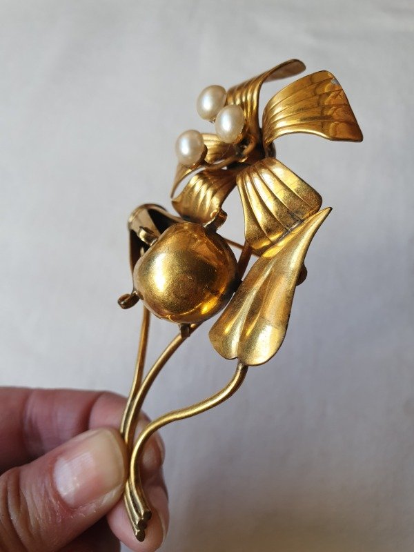 Producto - Broche 40s Jardín de Oro - Flores Exóticas - 3