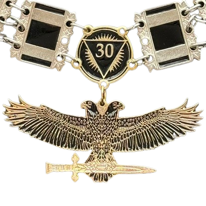 Producto - Collarín metálico Grado 30 / Caballero Kadosh (con joya pectoral) - 0