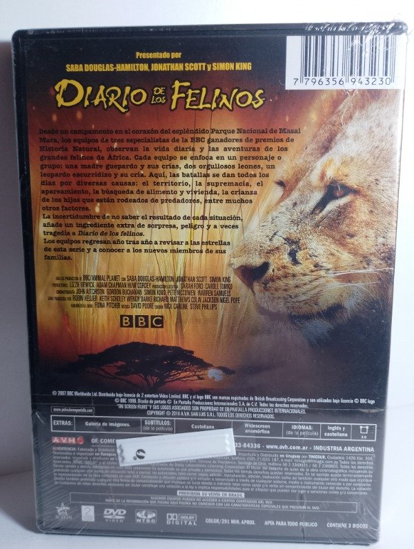Producto - Diario de los Felinos (3 Discos) - Documentales BBC - DVD - 1