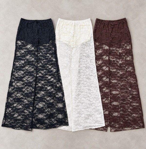 Producto - POLLERA SHORT LARGO ENCAJE - 3