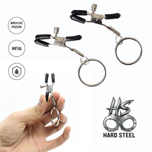 Producto - Pezoneras con broches regulables y anillo de metal con peso