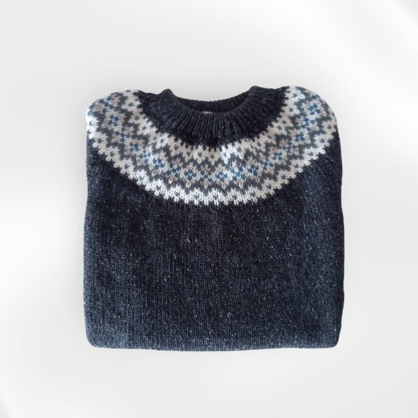 Producto - Sweater azul jaspeado T2
