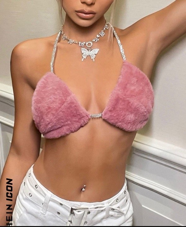 Producto - Top peludo rosa