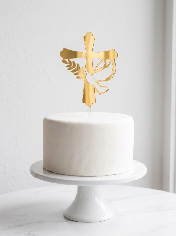 Producto - Topper borde torta Cruz comunión confirmación - 2