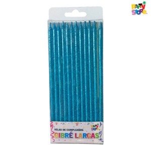 Producto - VELA FINITA GIBRE CELESTE x 12 unidades