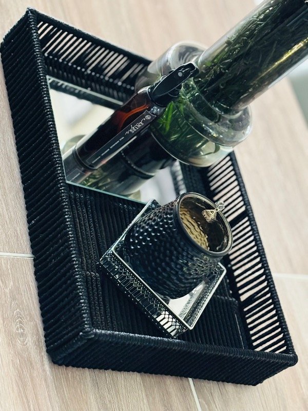 Producto - Bandejas de hilo negra/ beige XL