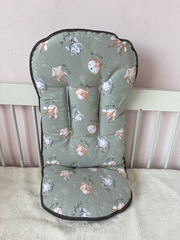 Producto - Colchon de coche zorritos verde malva