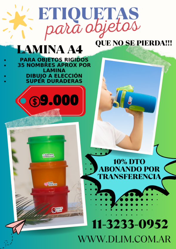 Producto - ETIQUETAS (para objetos rígidos)