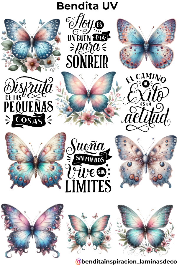 Producto - Bendita UV Mariposas A4
