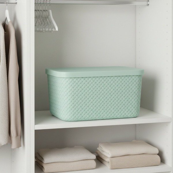 Producto - CAJA ORGANIZADORA SIMIL RATTAN CON TAPA 27 X 18 X 12,5 - 1