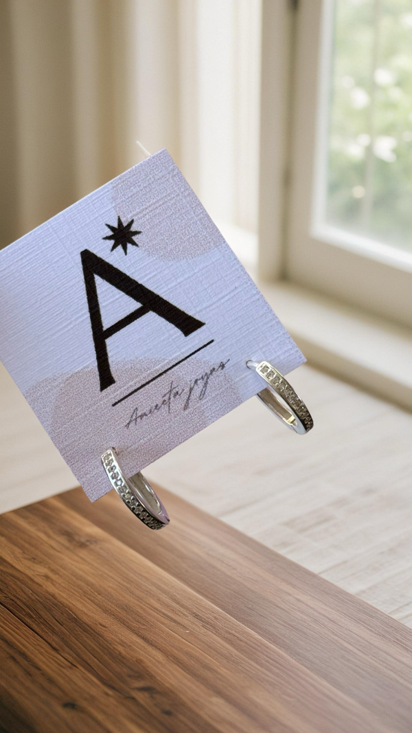 Producto - Aritos de plata cubics 1,5cm A419