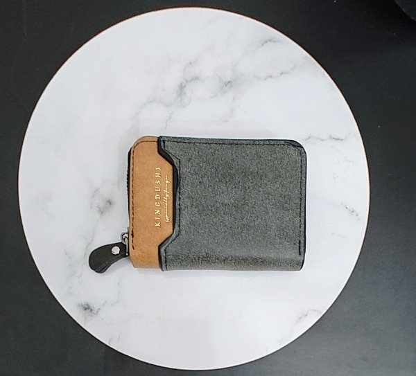 Producto - Billetera Porta Tarjetas Gris y zuela