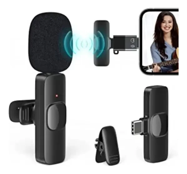Producto - MICROFONO INALAMBRICO IPHONE Y TIPO C PARA CELULAR K8-2