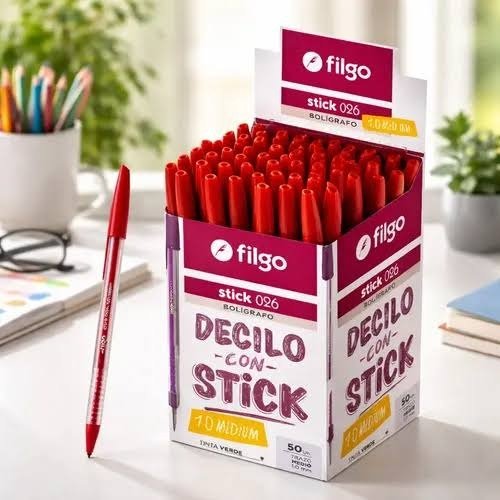 Producto - Bolígrafo stick rojo