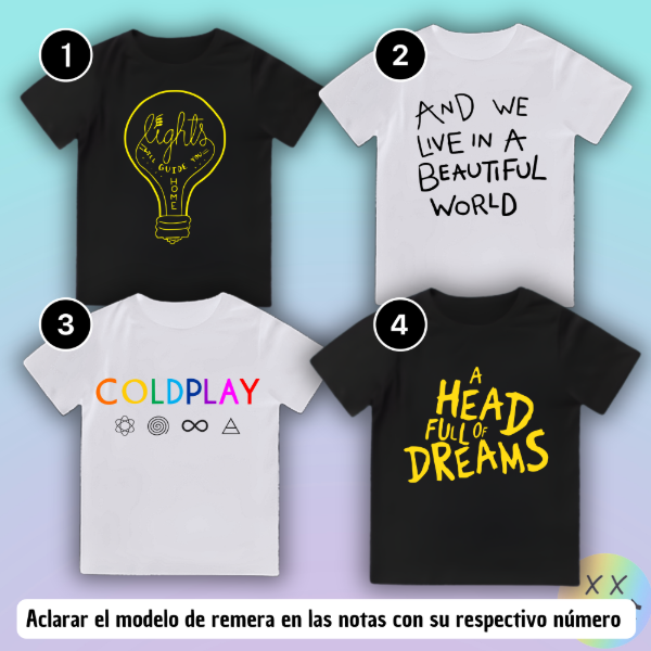 Producto - Baby Tee Coldplay #1 (varios modelos)