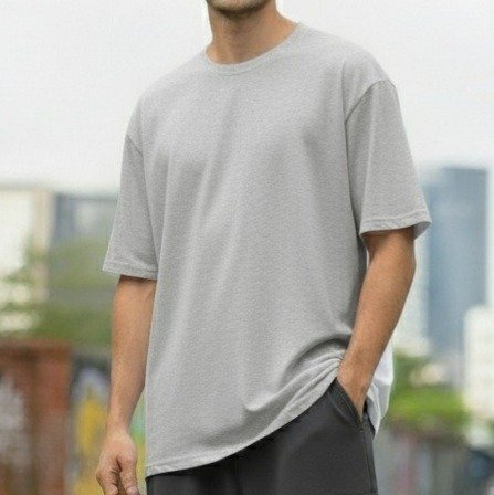Producto - REMERA OVER - GRIS MELANGE