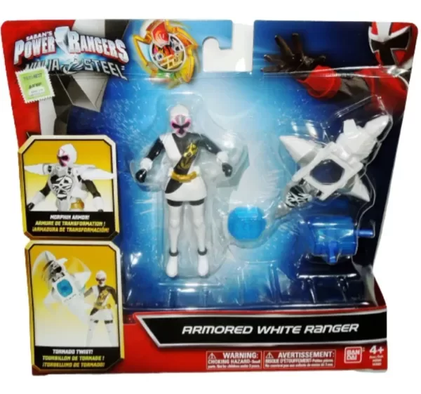 Producto - Power Rangers Ninja Steel Armored White Ranger Alto 13 cm