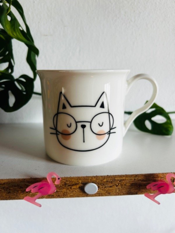 Producto - Taza gatito con anteojos (+ diseños)
