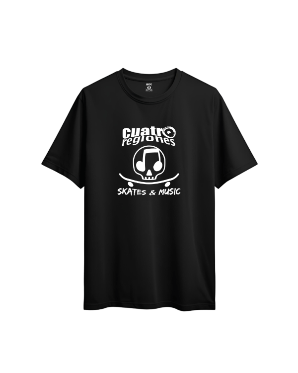 Producto - REMERA CUATRO REGIONES SKATES - LOGO NEGRA