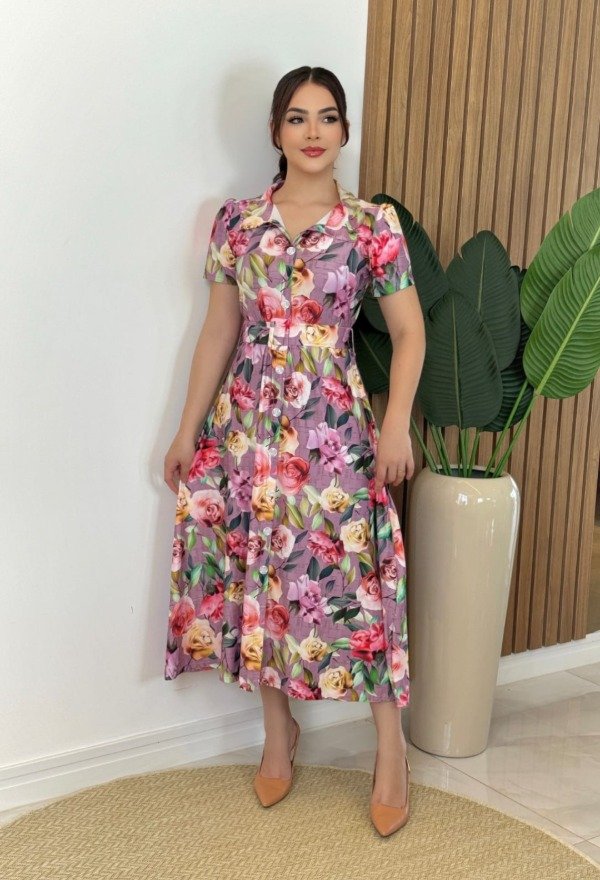 Producto - Vestido manga corta estampado (Art. 246) Talles S, M, L y XL