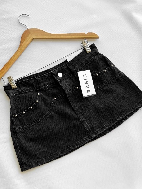 Producto - Pollera Holly tiro bajo negra - 0