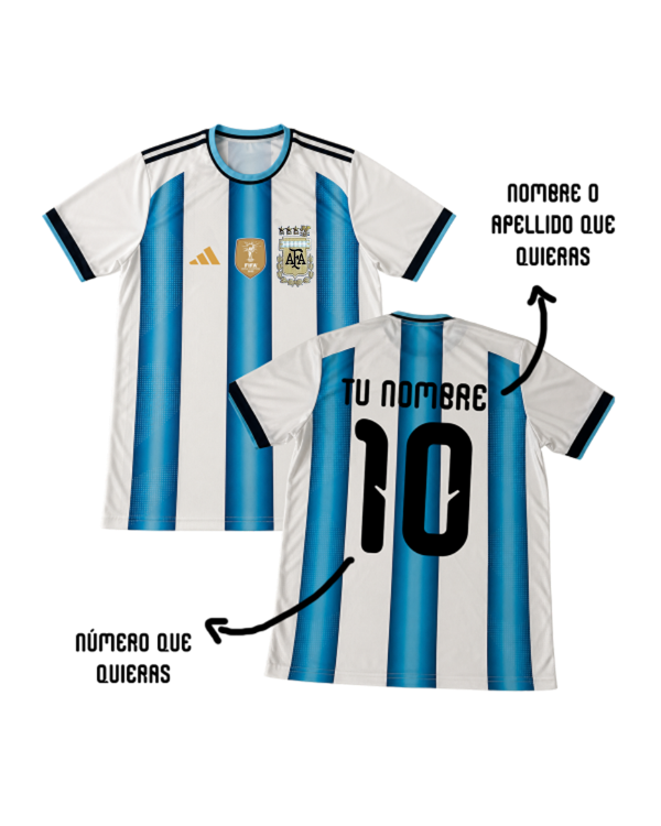 Producto - CAMISETA ARGENTINA PERSONALIZADA  logo Malvinas - 0