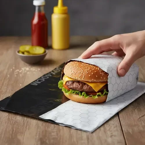Producto - Papel aluminio p/hamburguesas 30x40
