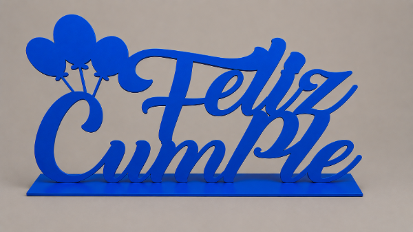Producto - Cartel para mesa Feliz Cumple con color - 0