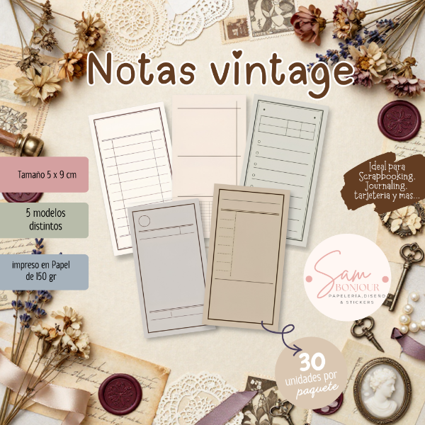 Producto - Kit de notas Vintage