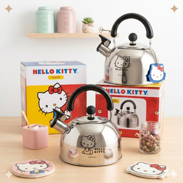 Producto - Tetera kitty 2 litros con licencia oficial de Acero inoxidable