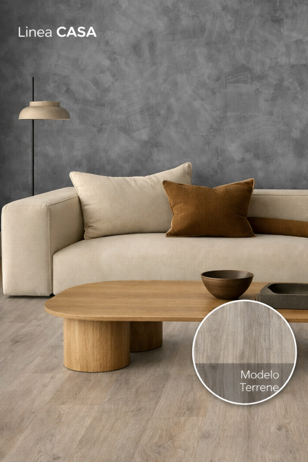 Producto - Piso Vinilico Spc Click Terrene 5mm Con Manta Linea Casa