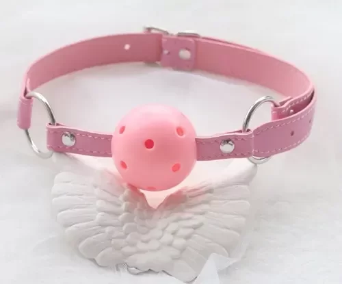Producto - Mordaza de cuero Rosa