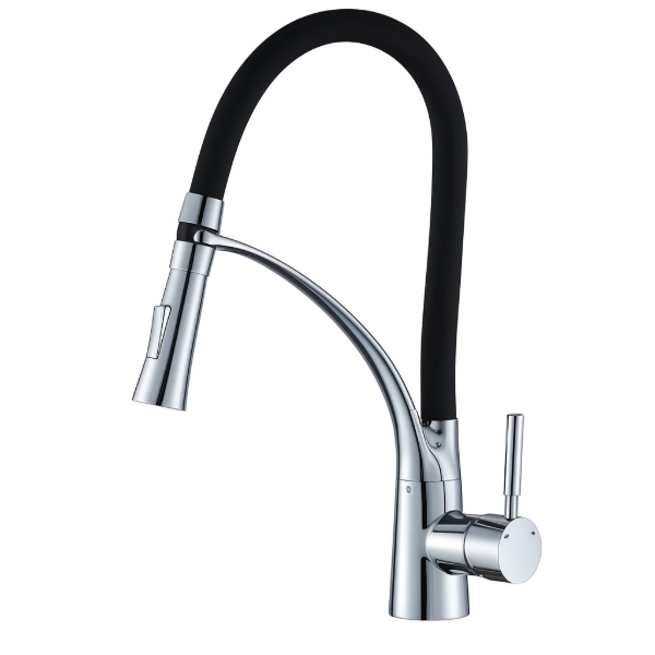 Producto - Griferia/Canilla Monocomando p/Cocina -Caño Flexible -Black -NovoHome