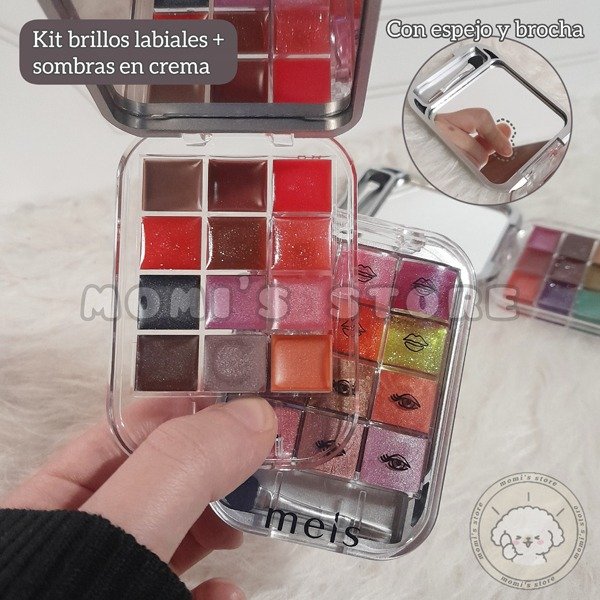 Producto - Kit labiales + sombras en crema Mels