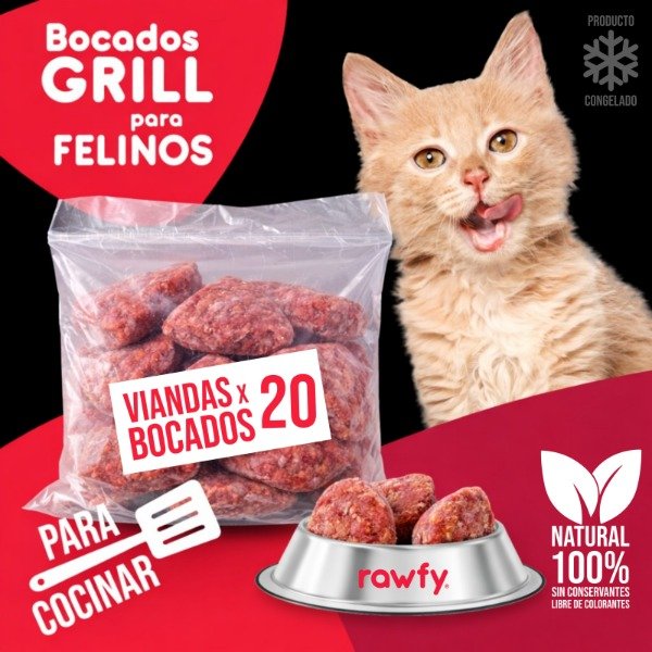 Producto - Vianda GRILL Bocados para Felinos x 20 unid.