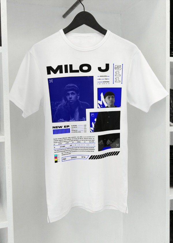 Producto - Plantilla para remera de MILO J 1