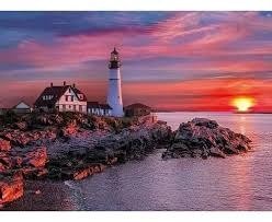 Producto - DIAMOND PAINTING 30X40 Faro de Portland Head de Rudi Reichardt