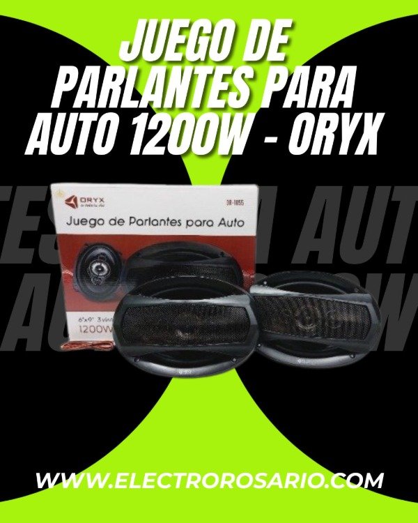 Producto - JUEGO DE PARLANTES PARA AUTO 1200W - ORYX