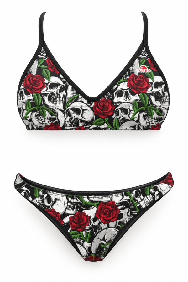 Producto - BIKINI TURBO MARE SKULL AND ROSES (L, XL) - 0