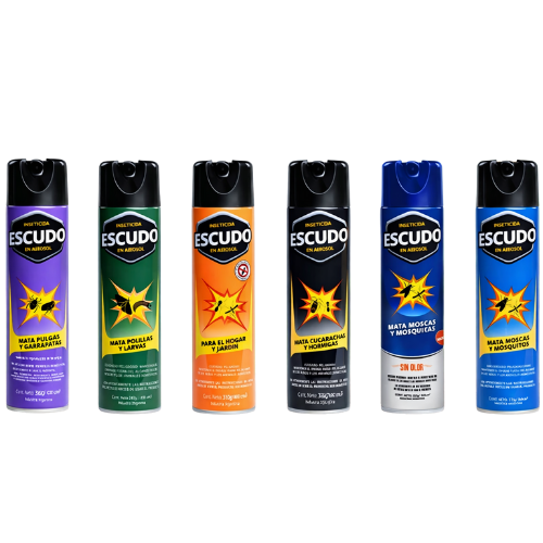 Producto - Insecticida Escudo en Aerosol - Mata moscas y mosquitos
