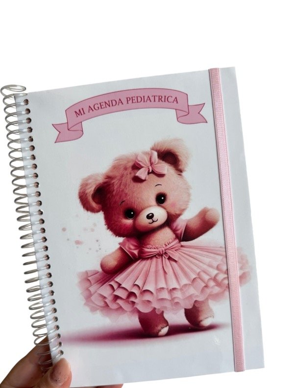 Producto - Agenda pediátrica osita con tutu.