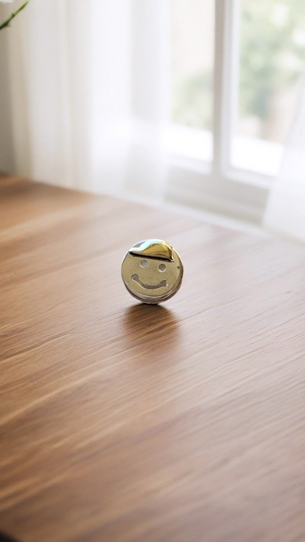 Producto - Dije carita nene pasante PLATA Y ORO 10MM D182