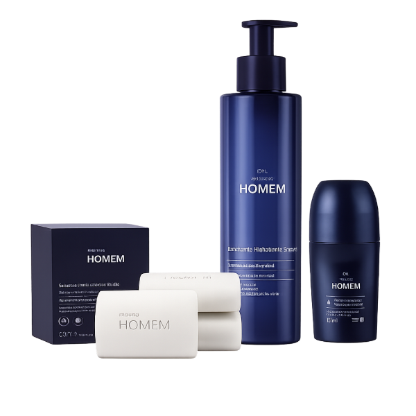 Producto - Hidratante corporal 300ml jabónes en barra para cuerpo y barba 3 + desodorante