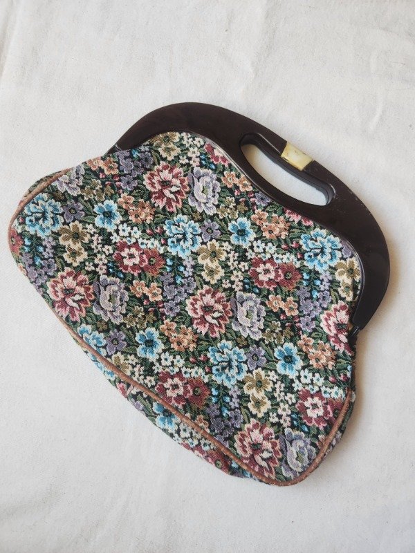 Producto - Cartera 60s Gobelino Jardín Bordado