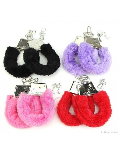 Producto - Esposas metal peluche ROJO