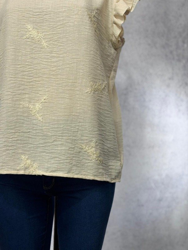 Producto - BLUSA KALA BEIGE LINO BORDADA - 2