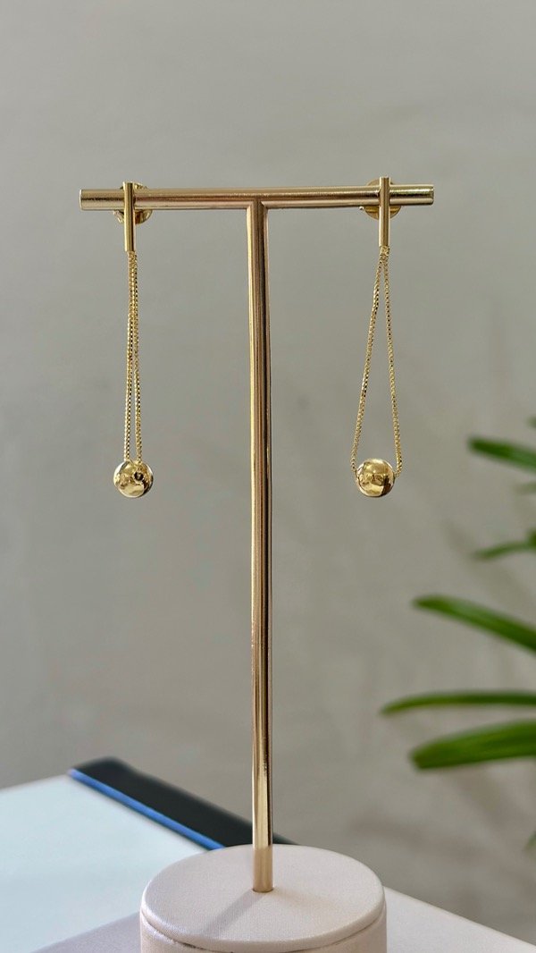 Producto - Aros colgante Gunner laminado en oro 18k